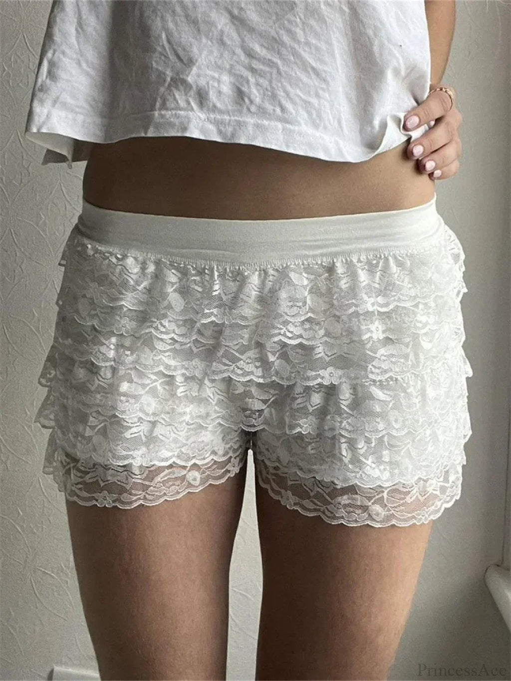 Mesh Lace Layered Booty Short image 1
