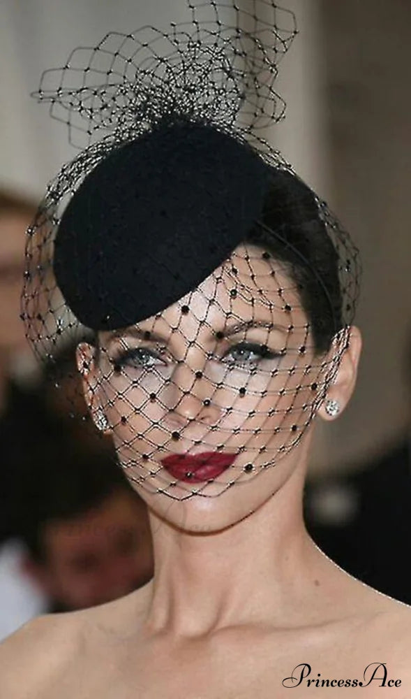 MESH NET FELT HAT VEIL TOPPER image 1