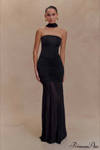 Mesh Panel Strapless Elegant Bodycon Party Dress image 6