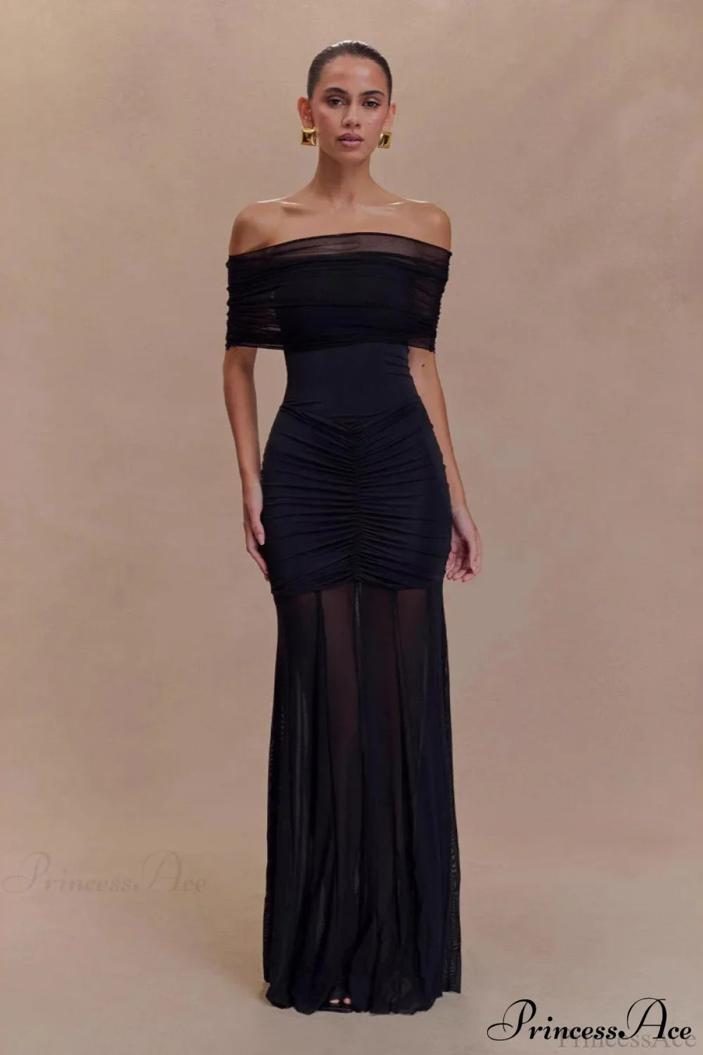 Mesh Panel Strapless Elegant Bodycon Party Dress image 5