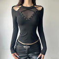 Mesh Patchwork Knitted Top image 1