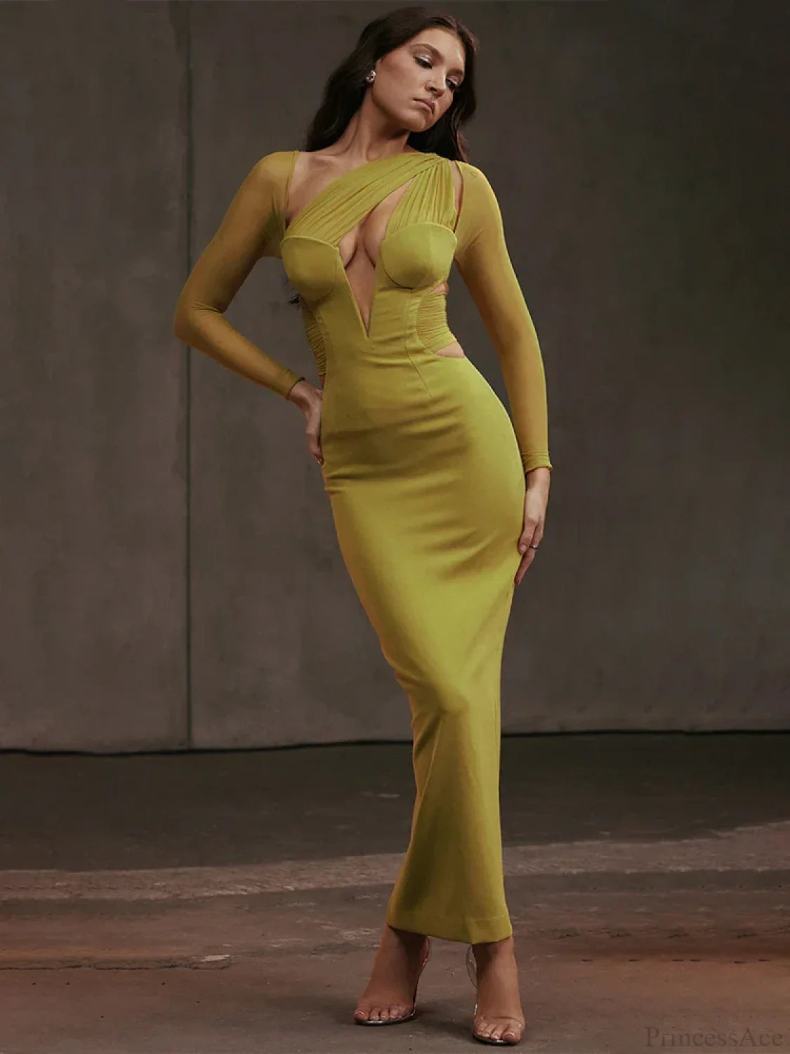 Mesh Patchwork Slim Bodycon Vacation Dress image 2