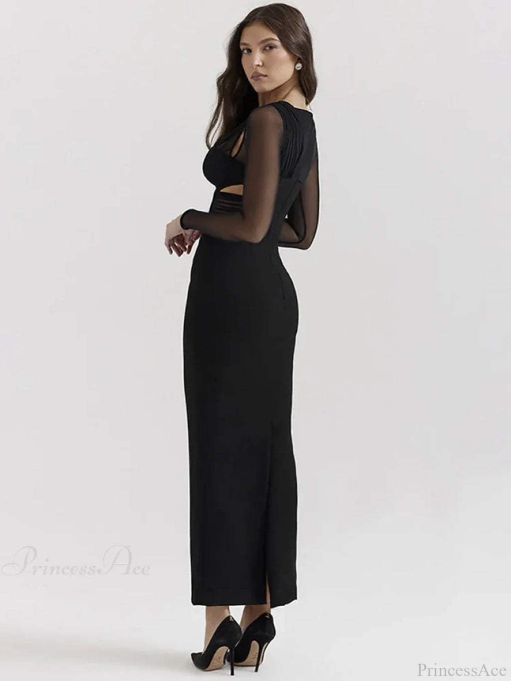 Mesh Patchwork Slim Bodycon Vacation Dress image 5