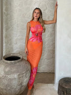 Mesh Perspective Sexy Vacation Dress image 1