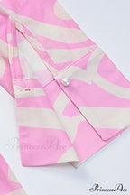 Mesh Printed Blouse in Pink image 8