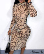 Mesh Sexy Club Dress - Print image 3