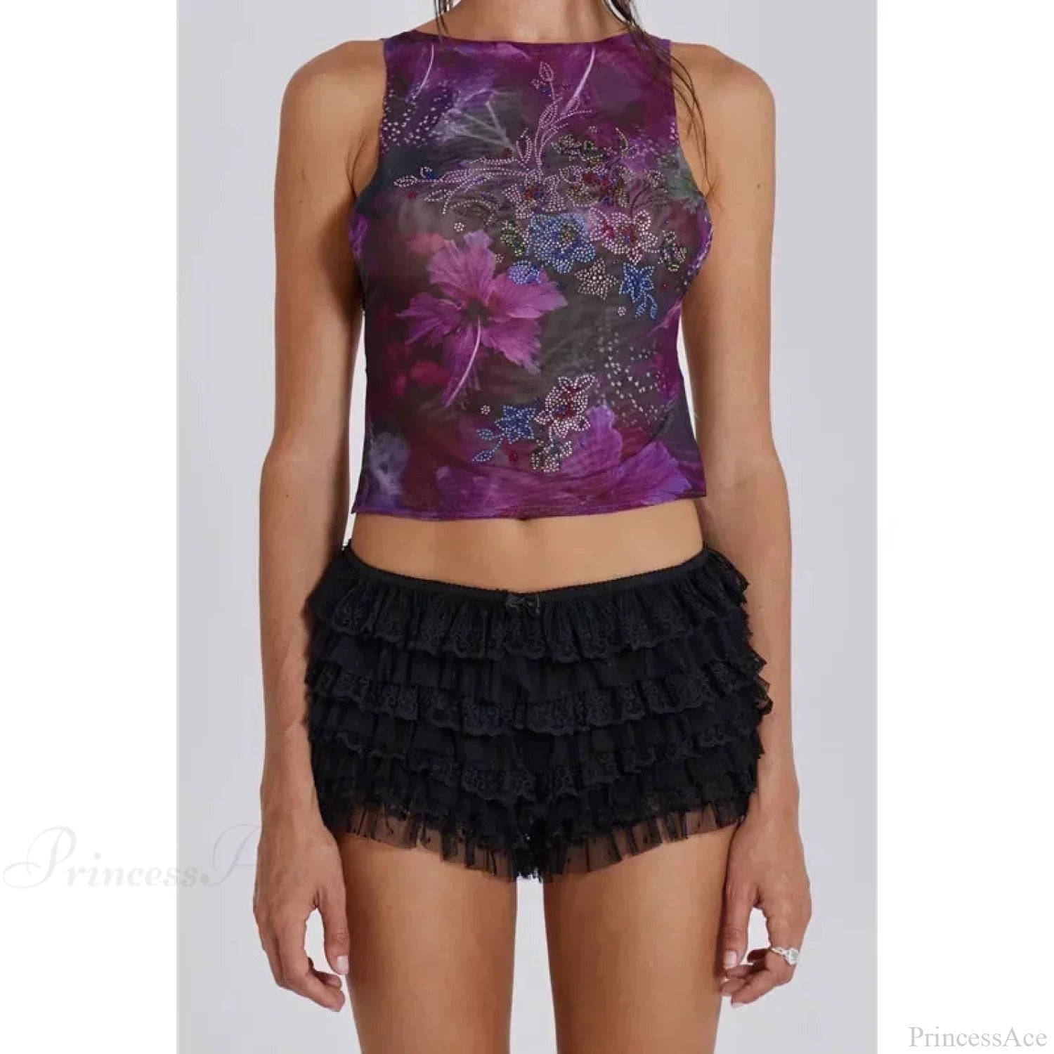 Mesh Tiered Net Bloomer Short image 1