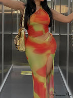 Mesh Two Piece Set Maxi Dress image 5