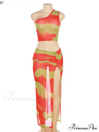 Mesh Two Piece Set Maxi Dress image 6