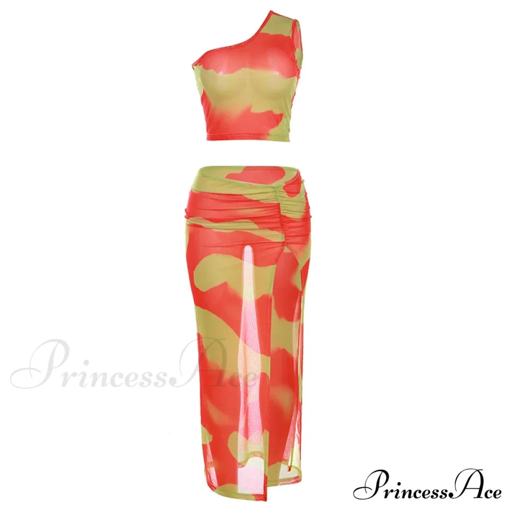 Mesh Two Piece Set Maxi Dress image 7