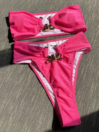 Metal Buckle High Waist Bikini Set image 8