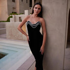 Metal Chain Black Bandage Party Dress image 2