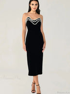 Metal Chain Black Bandage Party Dress image 5
