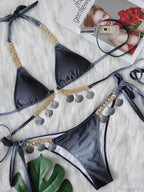 Metal Chains Wrap Around Bikini Set image 6