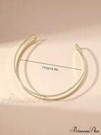 Metal Line Necklace Frosty Style C-shaped Daily Jewelry image 3