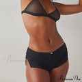 Micro Low Waist Side Slit Mini Pleated Slim Underwear Short image 6