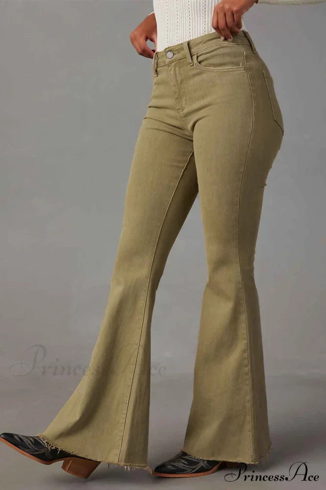 Mid Retro Flared Denim Rise Jeans image 4