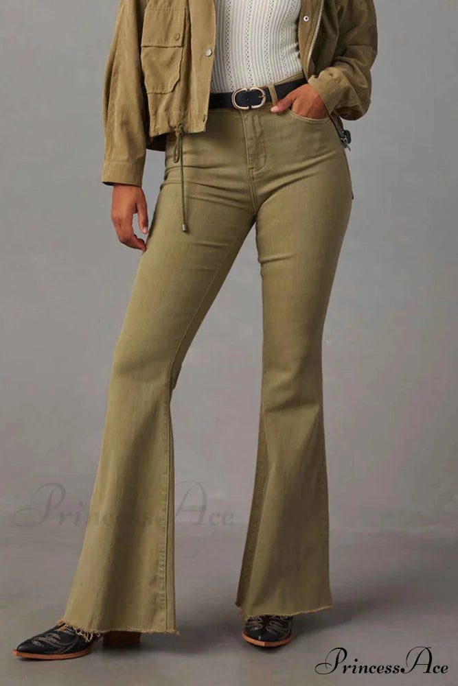 Mid Retro Flared Denim Rise Jeans image 1