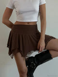 Mid Waist Asymmetrical Skirt image 1