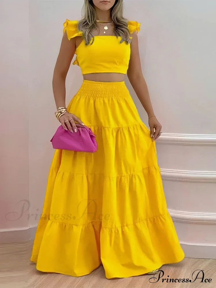 Mid Waist Swing Skirt and Career Two Piece Dress Suit image 5