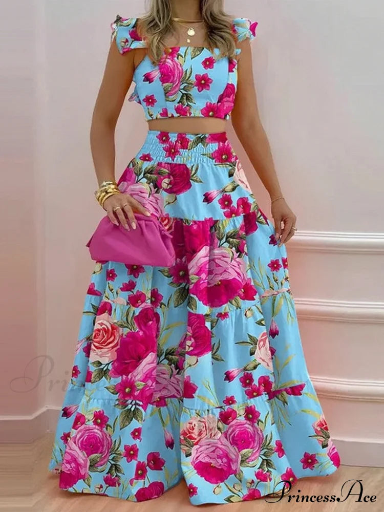 Mid Waist Swing Skirt and Career Two Piece Dress Suit image 1