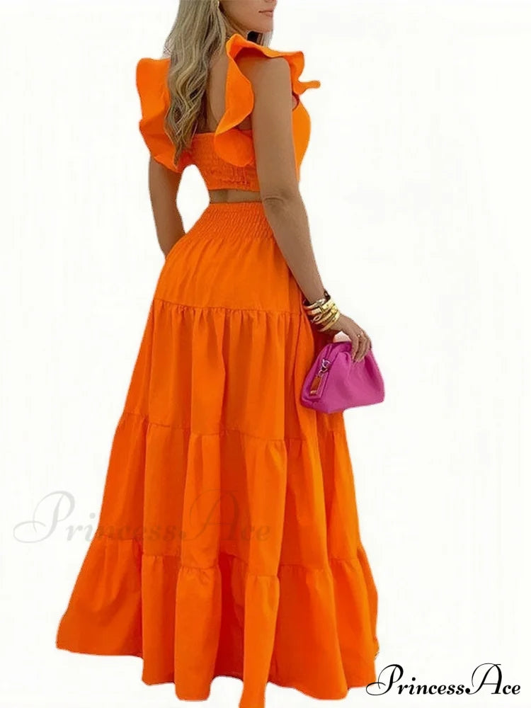 Mid Waist Swing Skirt and Career Two Piece Dress Suit image 2