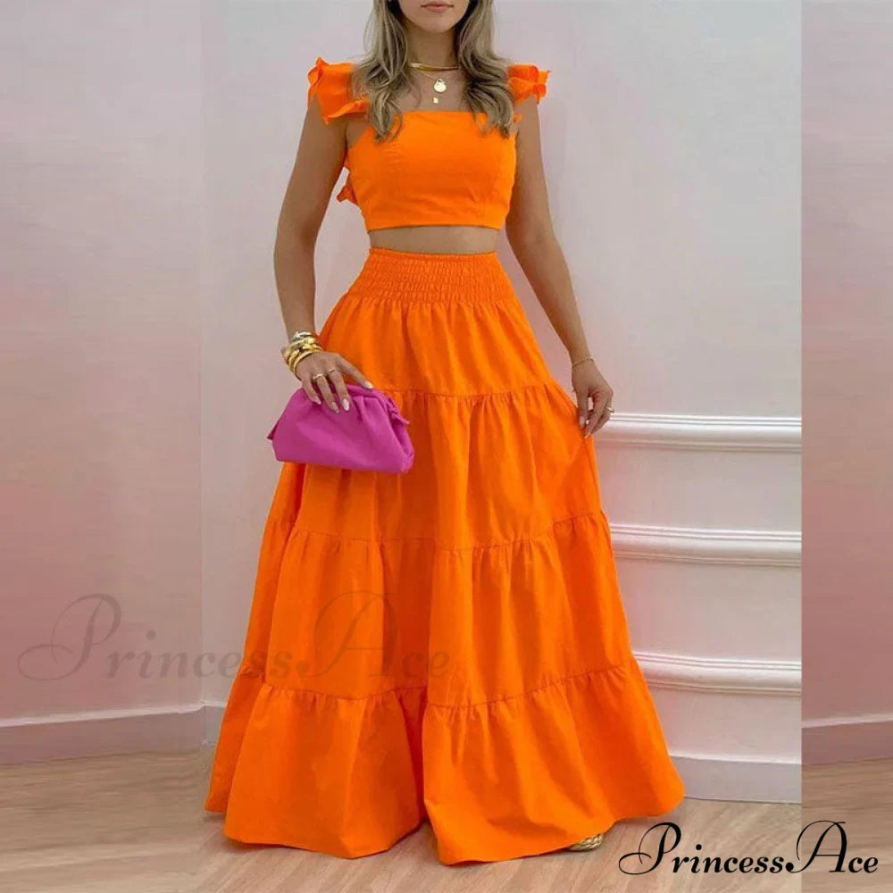 Mid Waist Swing Skirt and Career Two Piece Dress Suit image 3