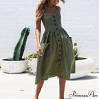 Polka Dot Striped Backless Midi Dress image 24