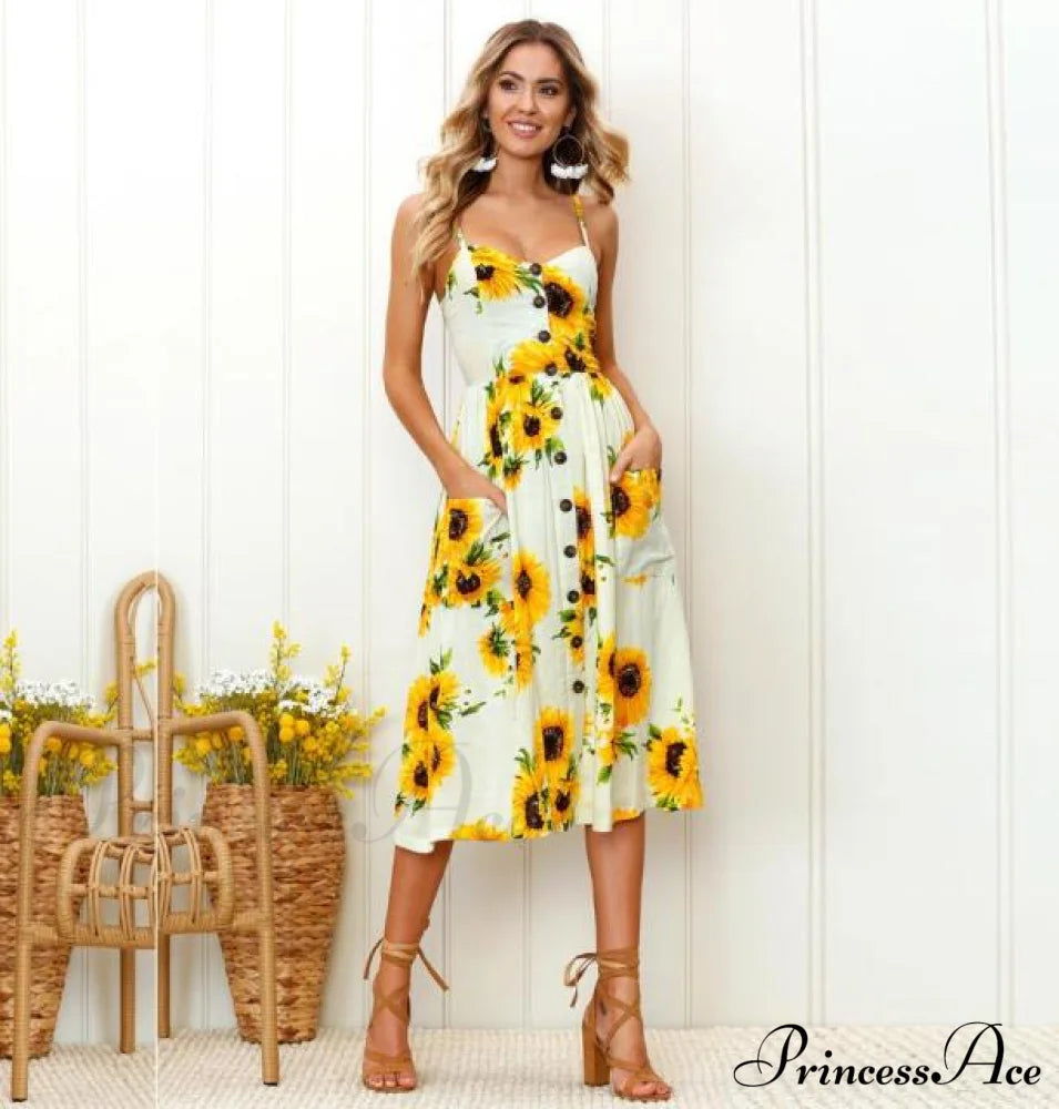 Polka Dot Striped Backless Midi Dress image 4