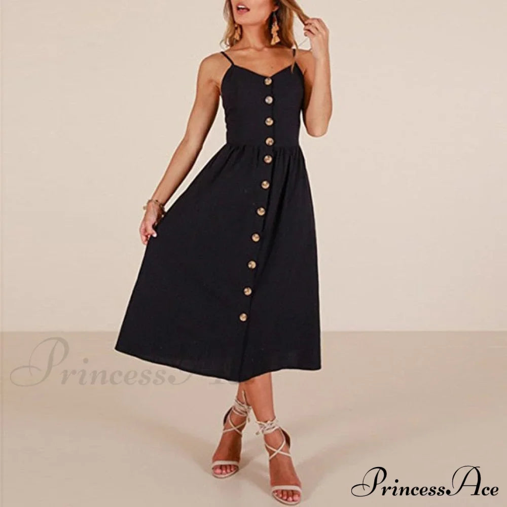 Polka Dot Striped Backless Midi Dress image 27