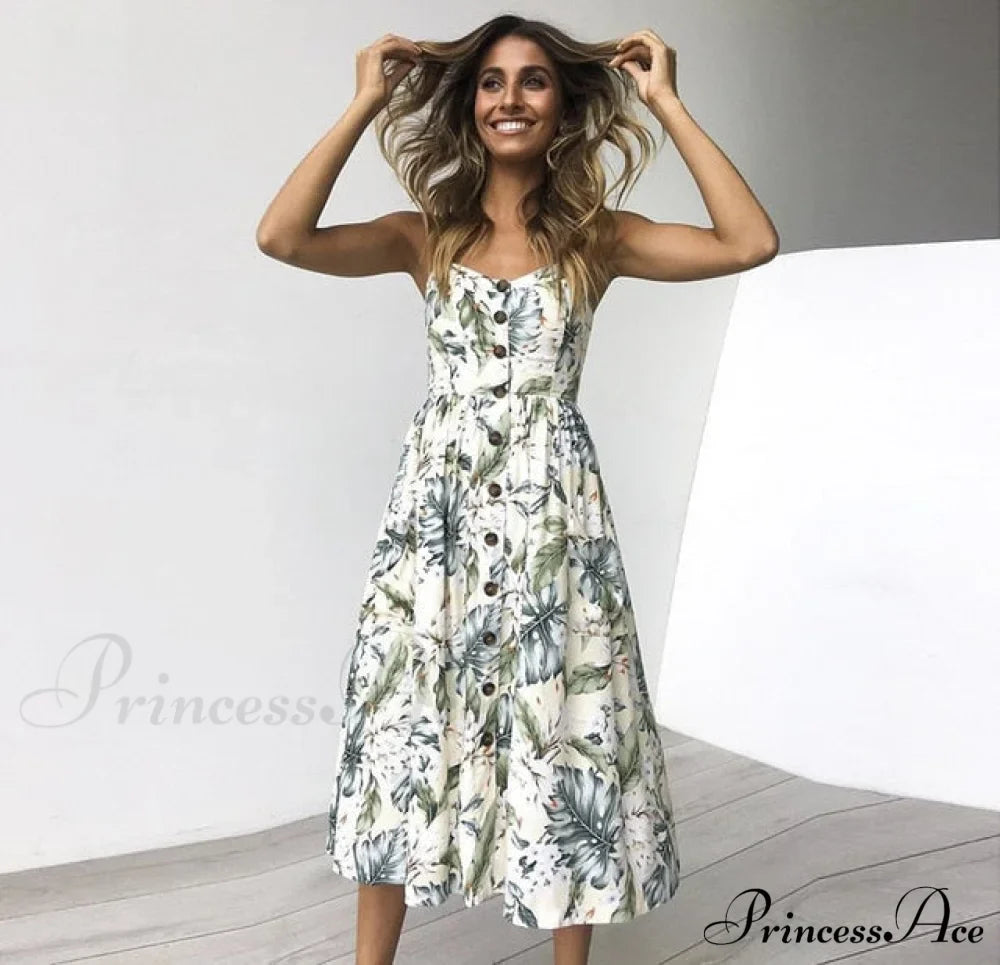 Polka Dot Striped Backless Midi Dress image 25
