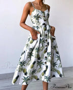 Polka Dot Striped Backless Midi Dress image 22