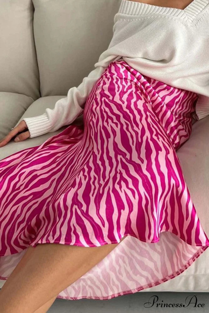 Midi Fishtail Zebra Skirt image 10