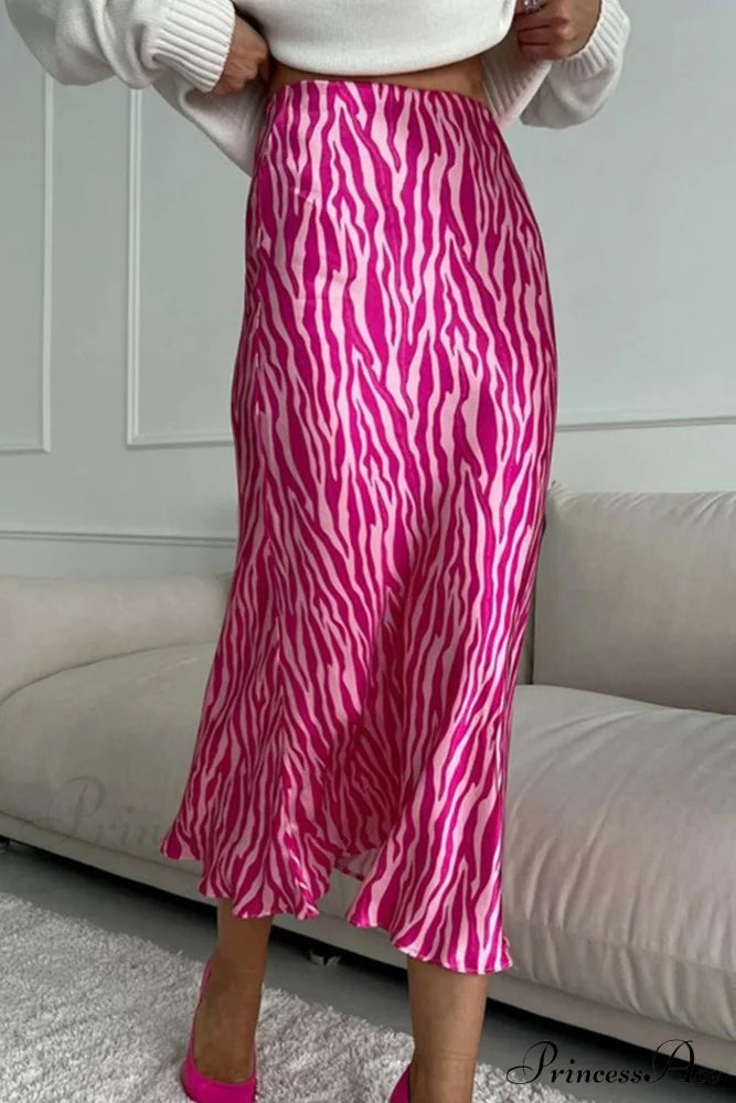 Midi Fishtail Zebra Skirt image 9