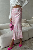 Midi Fishtail Zebra Skirt image 3