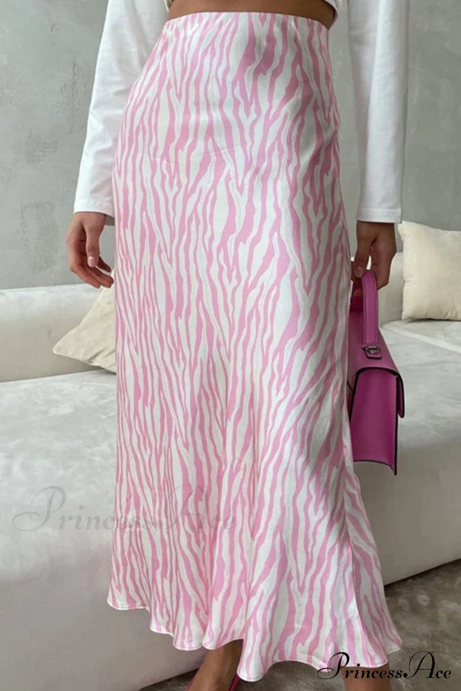 Midi Fishtail Zebra Skirt image 1