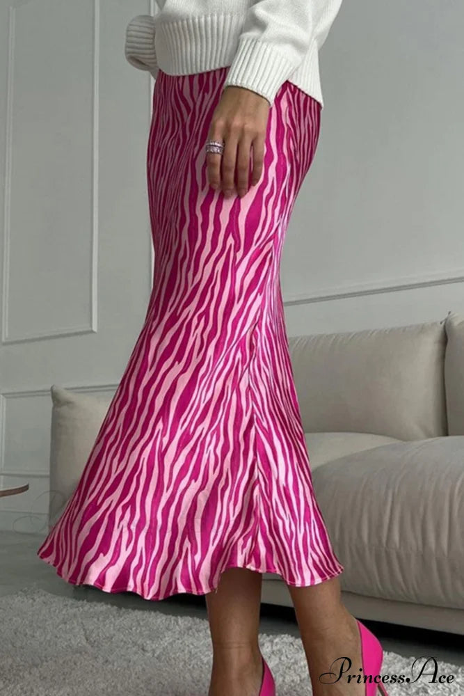Midi Fishtail Zebra Skirt image 12