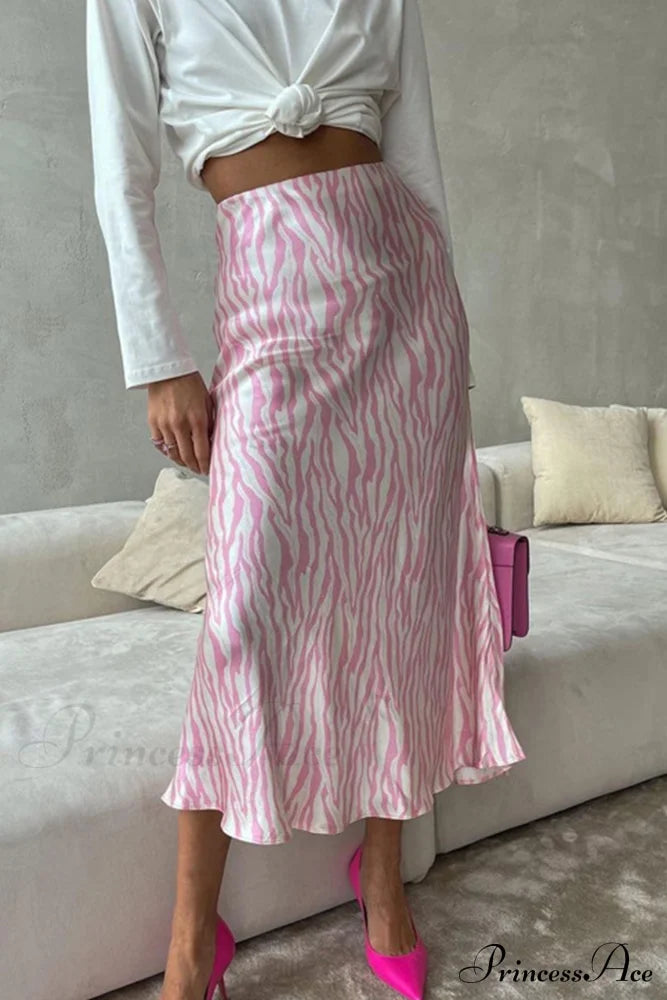 Midi Fishtail Zebra Skirt image 5