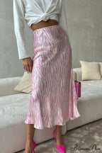 Midi Fishtail Zebra Skirt image 5