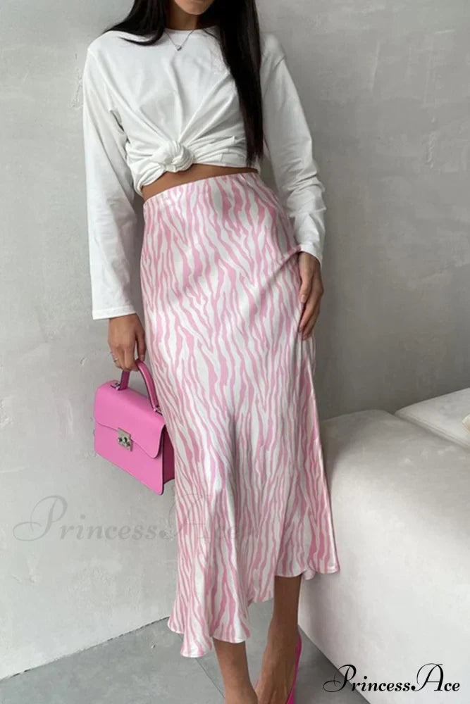 Midi Fishtail Zebra Skirt image 6