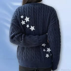 Midnight Navy Y2K Star Cardigan image 2
