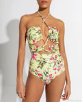 Milky White Cut-out Elegant Body Fit One Piece image 4