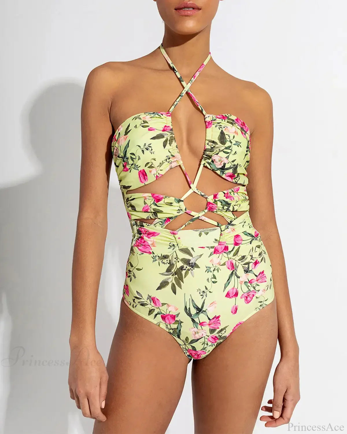 Milky White Cut-out Elegant Body Fit One Piece image 4