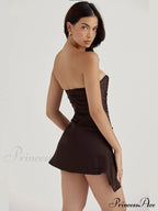 Mini Silk Satin Birthday Modern Holiday Night Date Party Dress image 2