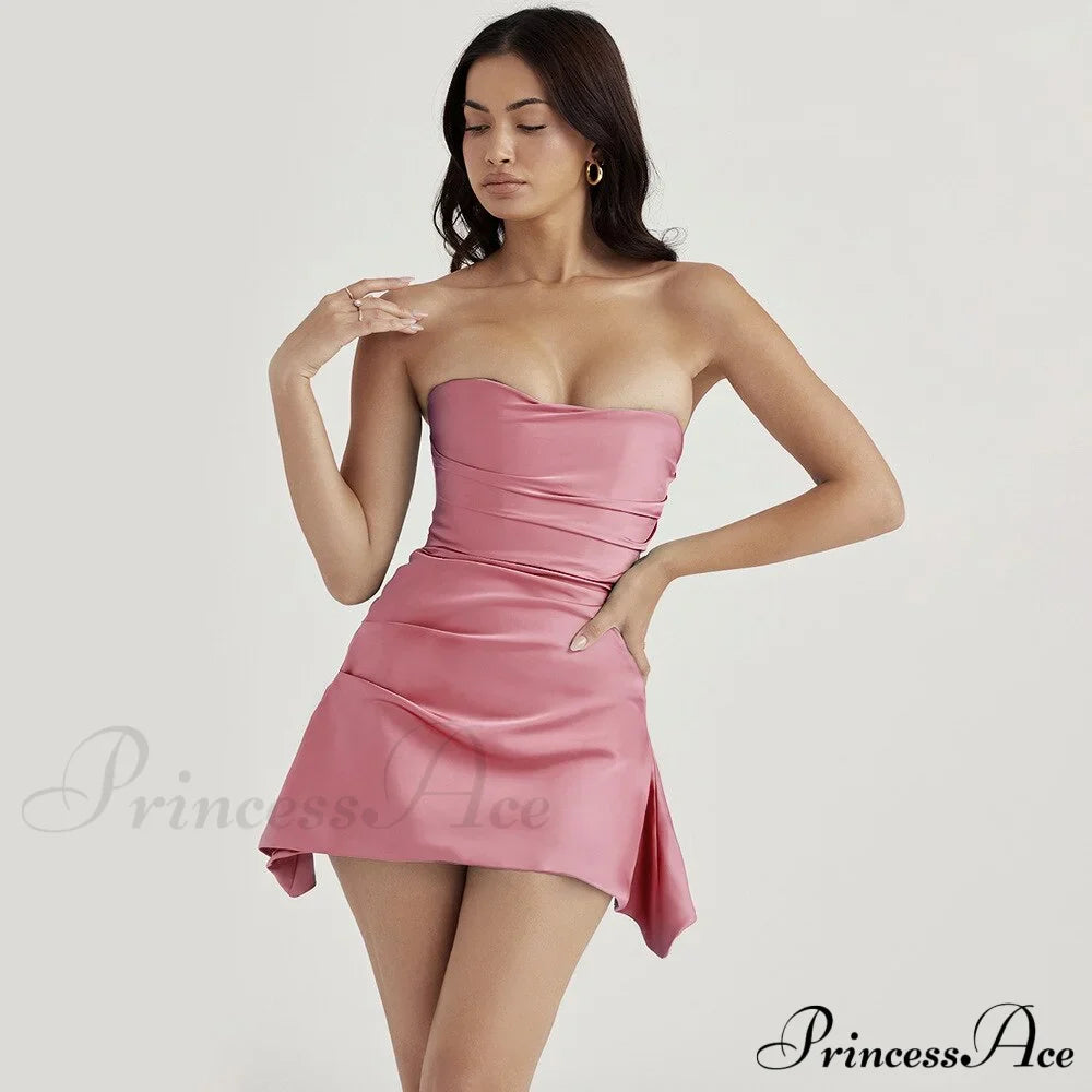 Mini Silk Satin Birthday Modern Holiday Night Date Party Dress image 9