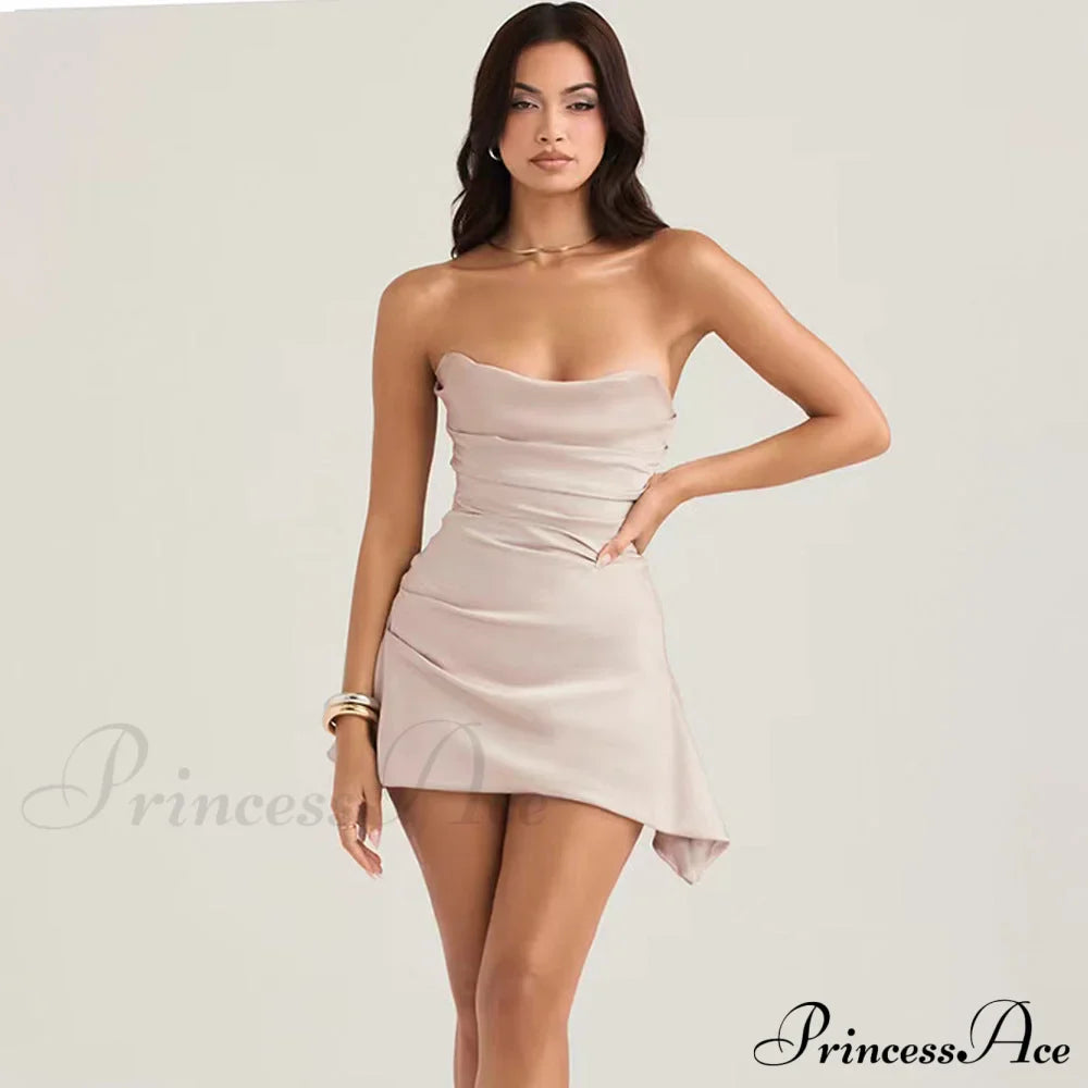 Mini Silk Satin Birthday Modern Holiday Night Date Party Dress image 11