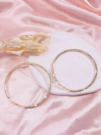 Minimalist Rhinestone Inlaid Chunky Hoop Earrings image 7