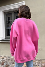 Minimalist Solid Crew Neck Oversize Sweatshirt image 6