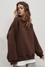 Minimalist Solid Crew Neck Oversize Sweatshirt image 16