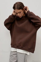 Minimalist Solid Crew Neck Oversize Sweatshirt image 15
